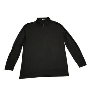 Nike‎ Golf Dri Fit Quarter Zip Men's Black Long Sleeve Shirt XL